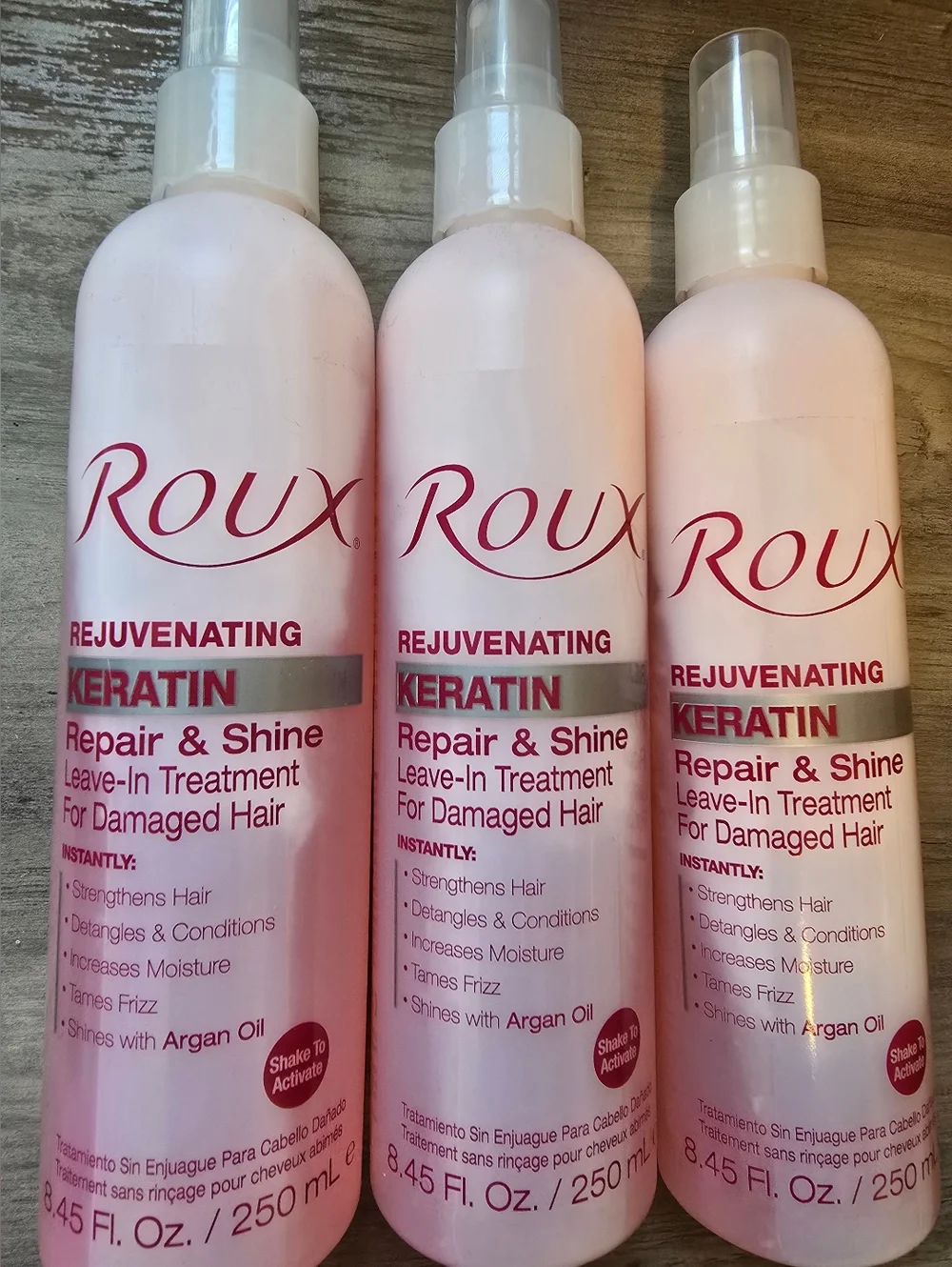 THREE Roux Argan Oil Keratin Repair & Shine Leave in Treatment Rejuvinating($36) - Picture 1 of 2